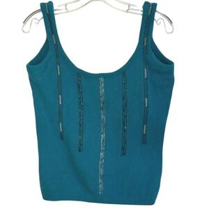 Vintage Mirrors of Krizia Lambswool Angora Knit Tank Top 80s Knit Quiet Luxury M